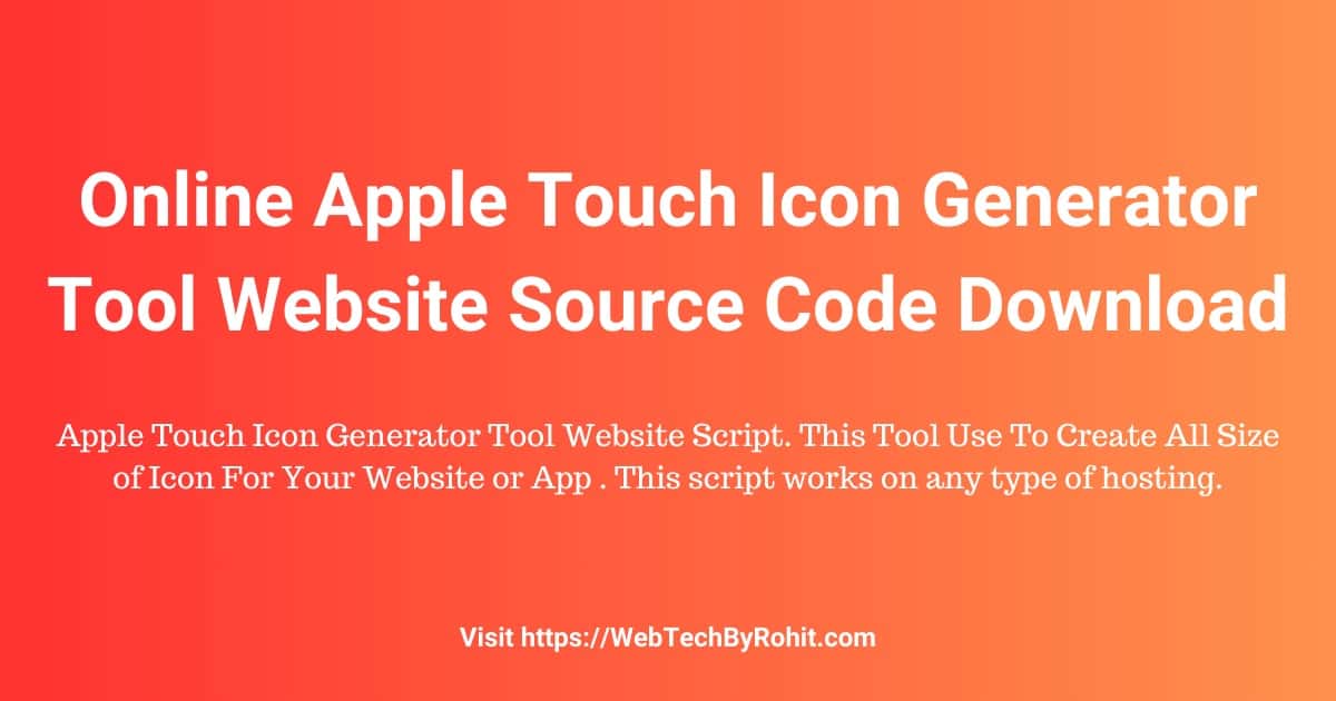 Apple Touch Icon Generator Website Source Code