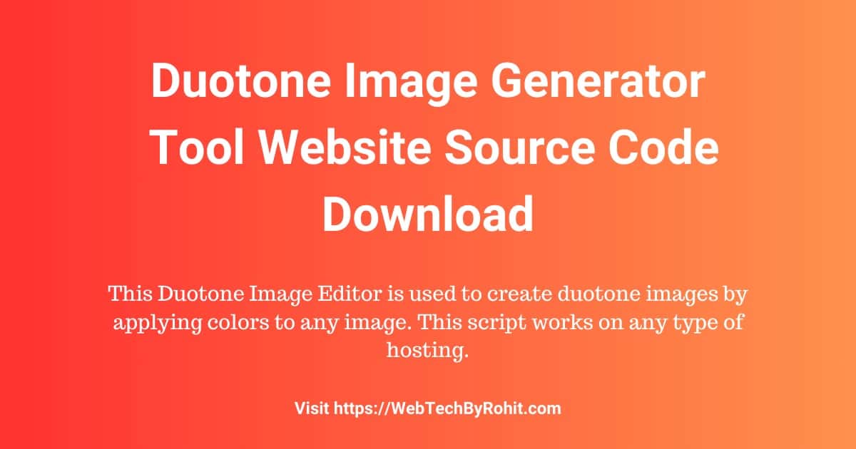 Duotone Image Generator