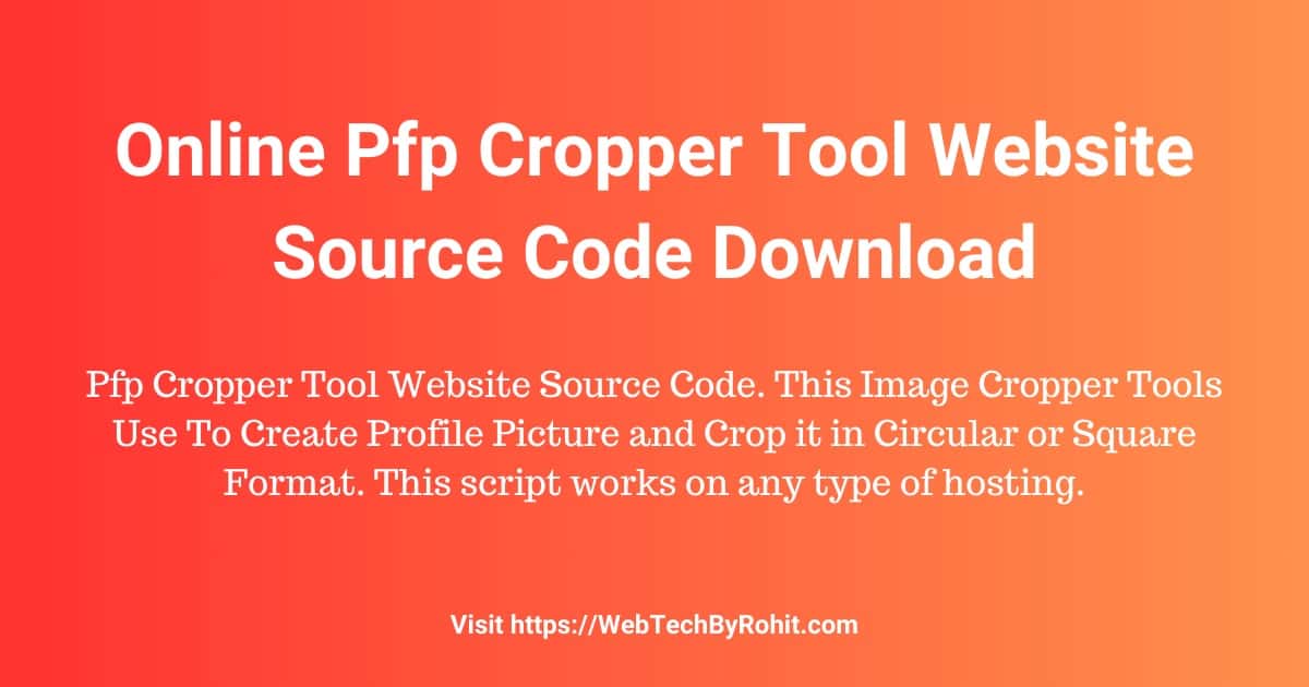 Pfp Cropper Tool Website Script