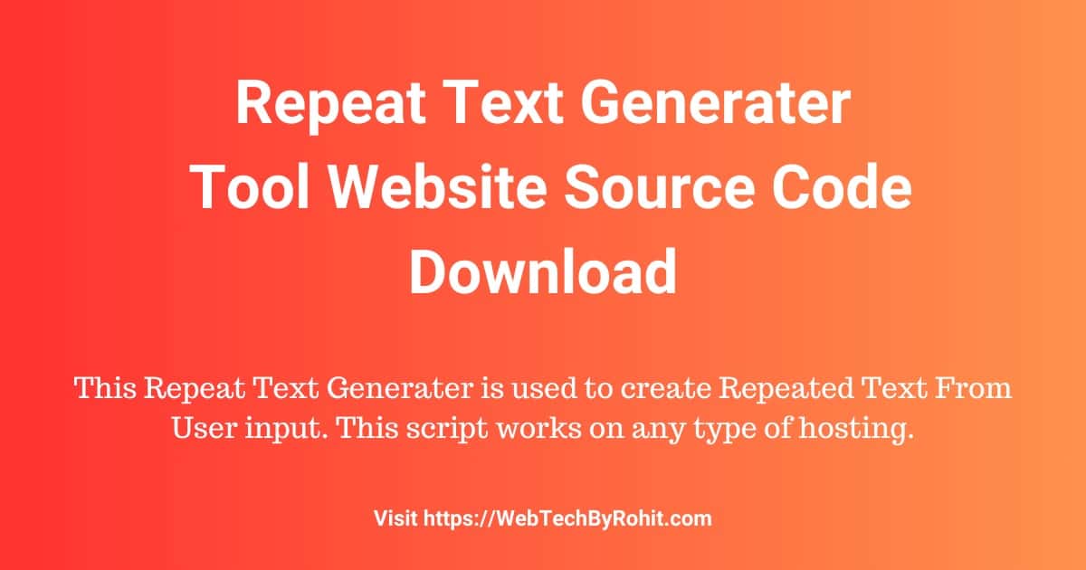 Repeat Text Generator