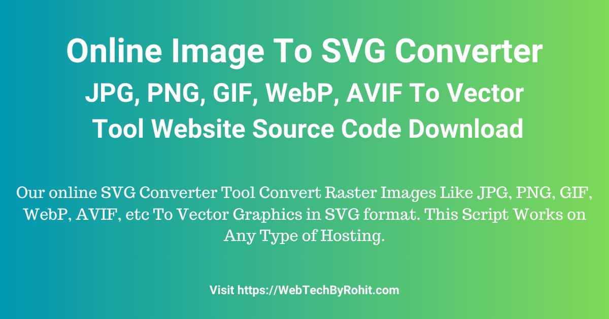 Image To SVG Converter